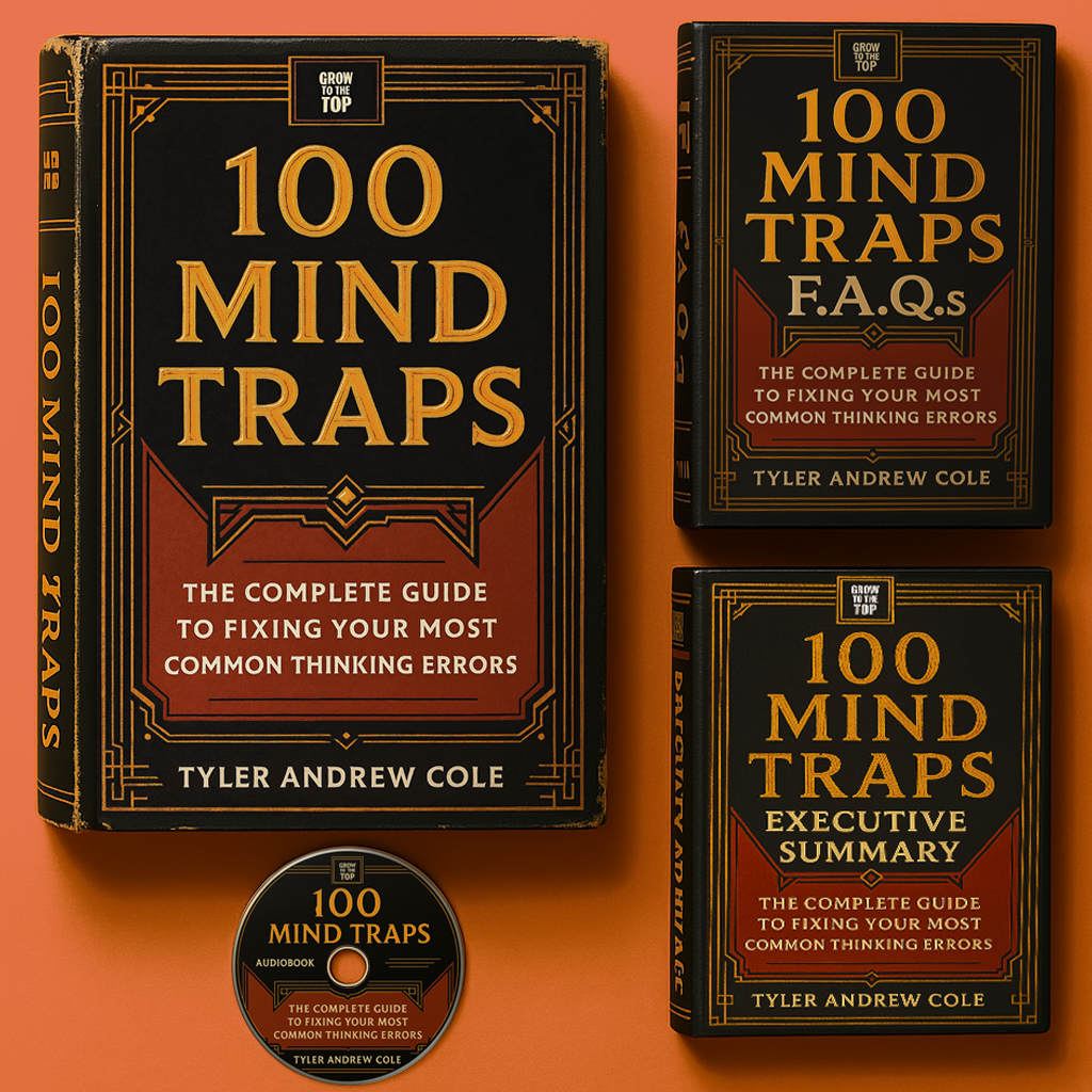 Cover image of 100 Mind Traps: The Complete Guide To Fixing Your Most Common Thinking Errors by Tyler Andrew Cole - published by Grow To The Top