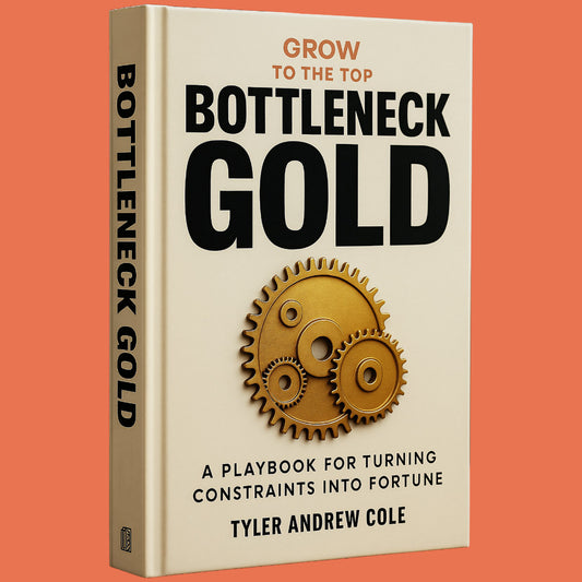 Cover image of Bottleneck Gold: A Playbook for Turning Constraints into Fortune by Tyler Andrew Cole - published by Grow To The Top