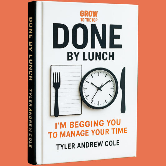 Cover image of Done by Lunch: I’m Begging You to Manage Your Time by Tyler Andrew Cole - published by Grow To The Top