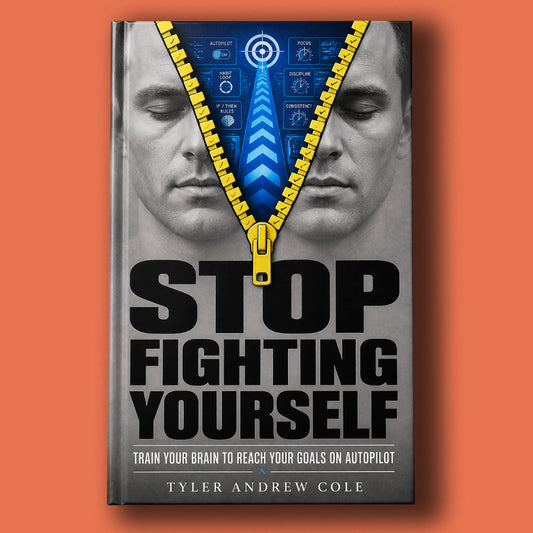 Cover image of Stop Fighting Yourself: Train Your Brain to Reach Your Goals on Autopilot by Tyler Andrew Cole - published by Grow To The Top
